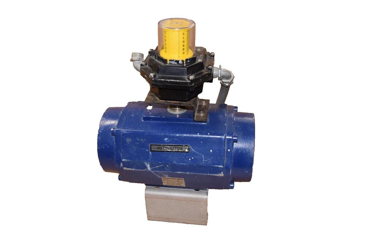 Used Flow-Tek Inc SR , SR-DA 120psi Automator , Actuator w/ Valve Position Indicator