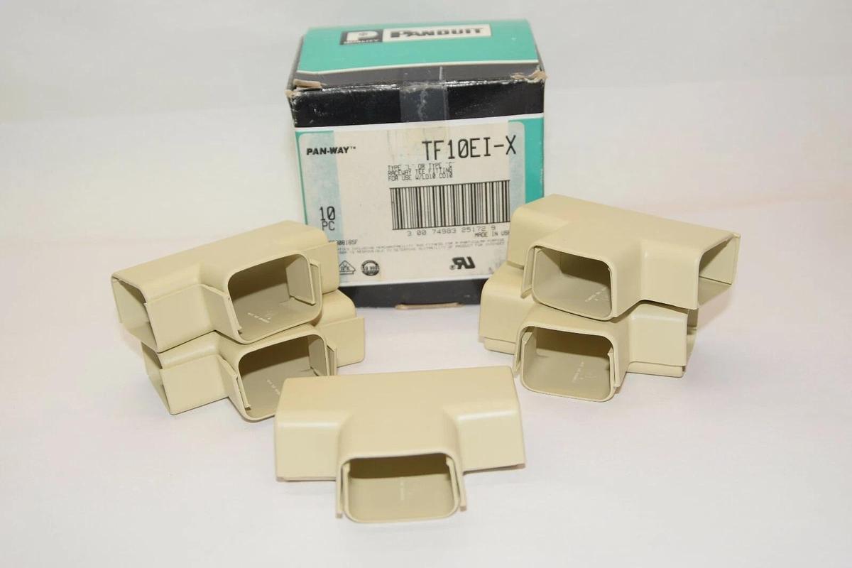 (NEW - Box of 10) PANDUIT TF10EI-X L or C Raceway Tee Fitting USA