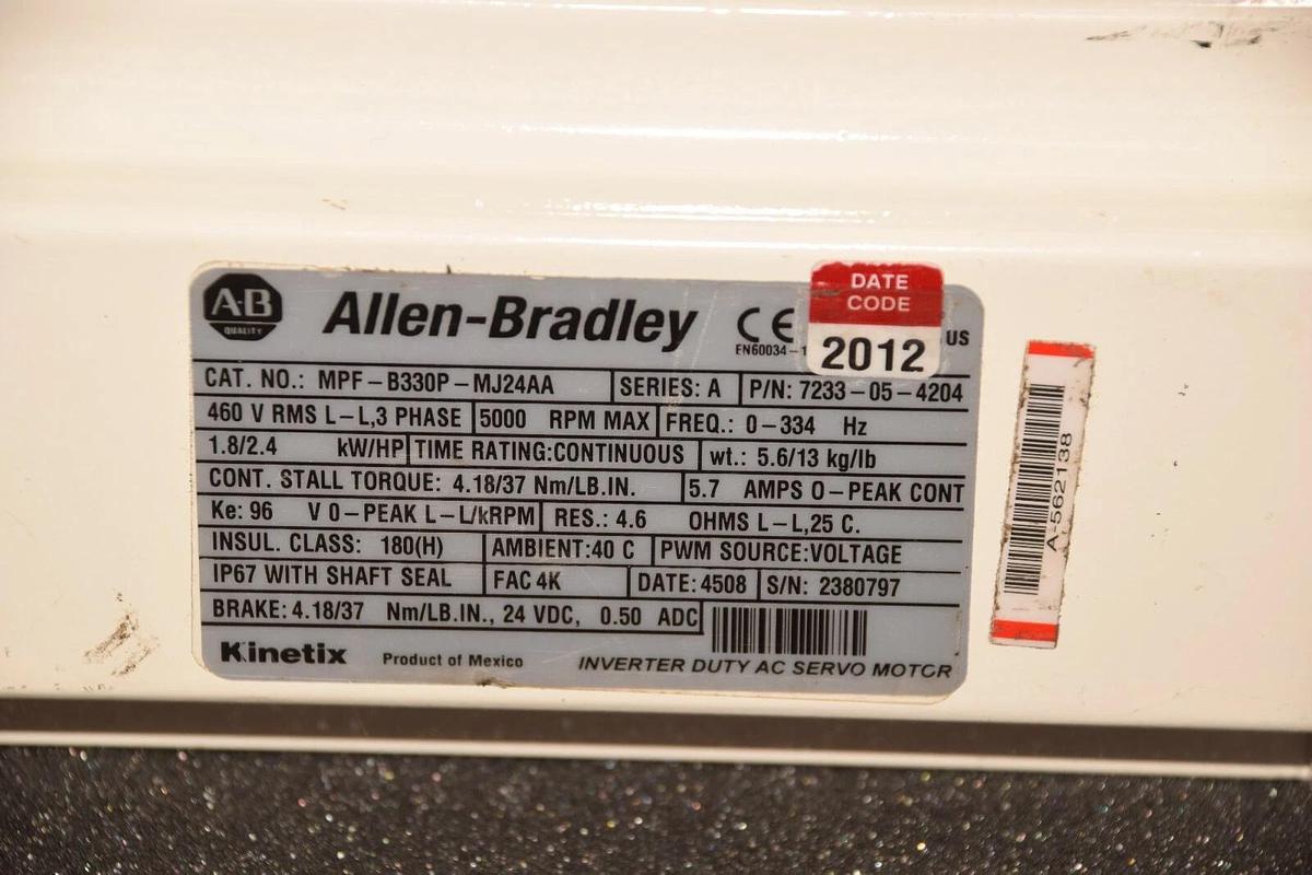 ALLEN BRADLEY MPF-B330P-MJ24AA MPF-B330P-MJ24AA Servo Motor 460v-ac 2.4hp