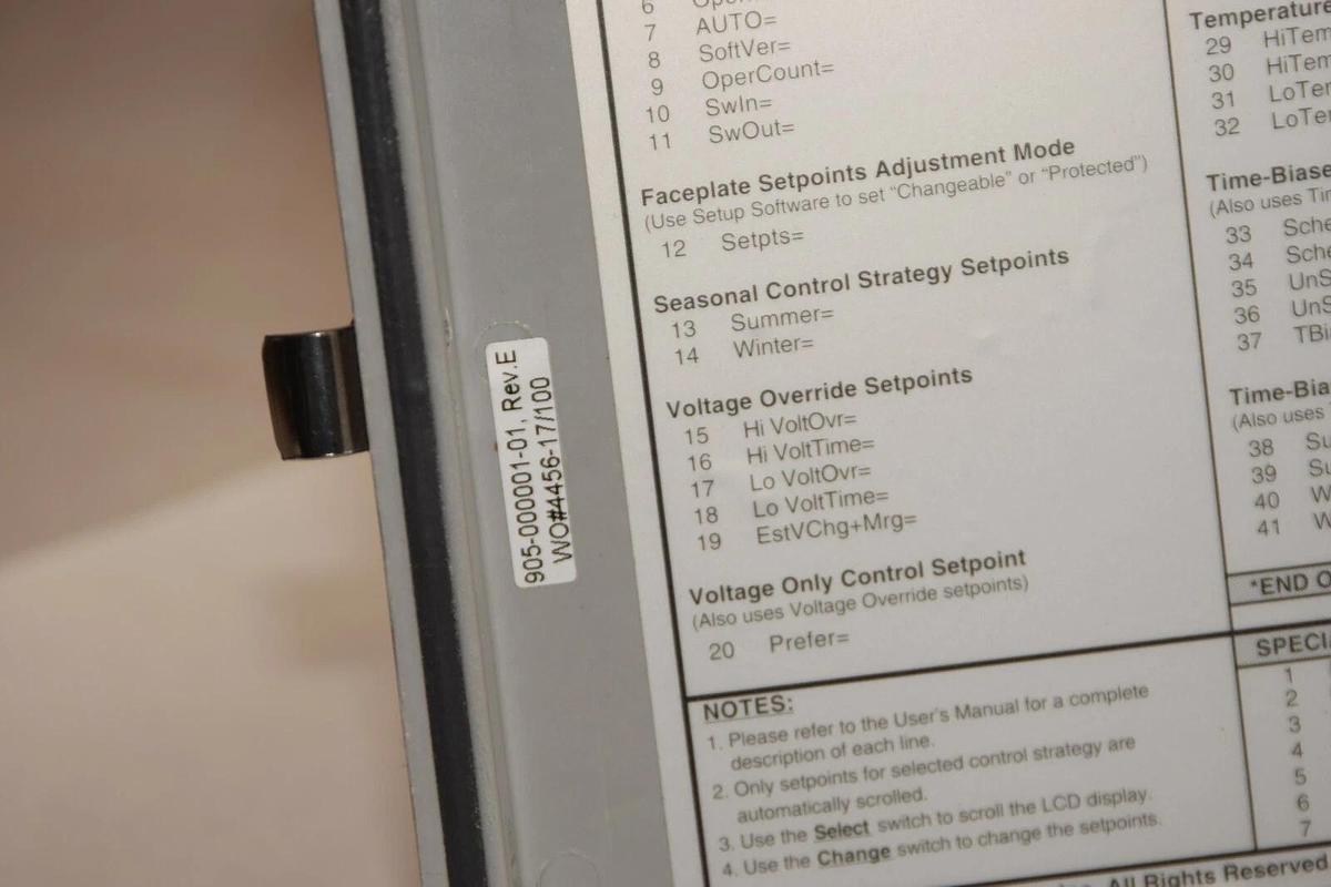 ENERGYLINE IntelliCAP IC-10H-40 Automatic Capacitor Control ICAP105S Rv 1.05 NEW