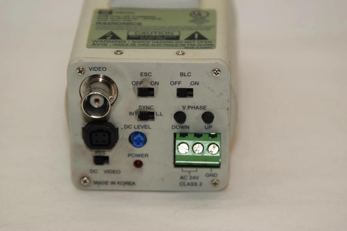 Used RADIONICS V1151N 24V 60Hz 6.0W CCD Color Security Camera