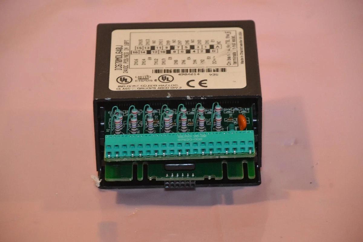 Used GENERAL ELECTRIC POS / NEG INPUT MODULE 16 PT 24 VDC IC670MDL640J