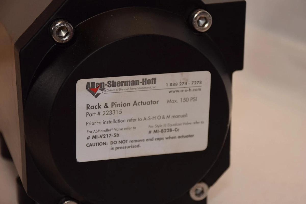 (NEW) ALLEN-SHERMAN-HOFF 223315 150psi Rack & Pinon Actuator