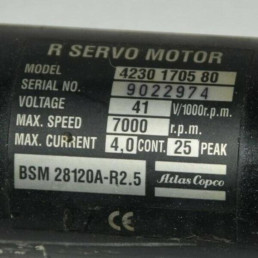 Used ATLAS COPCO QMR62-46-R 3/4" Bore Servo Motor With Nut Runner 4230 1705 80