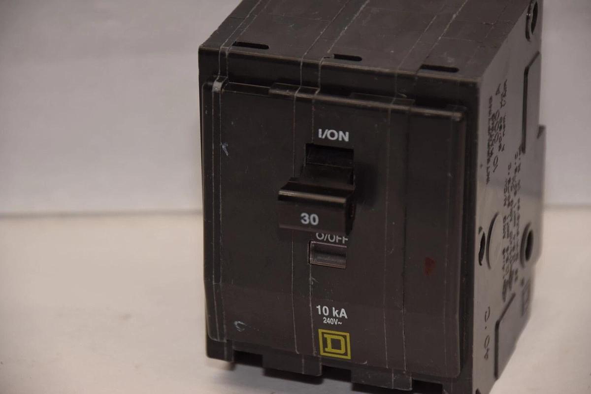 Square D Breaker DP-4075 HACR QOB 30A 30 Amp 3 Pole 3P 240v (New - old stock)