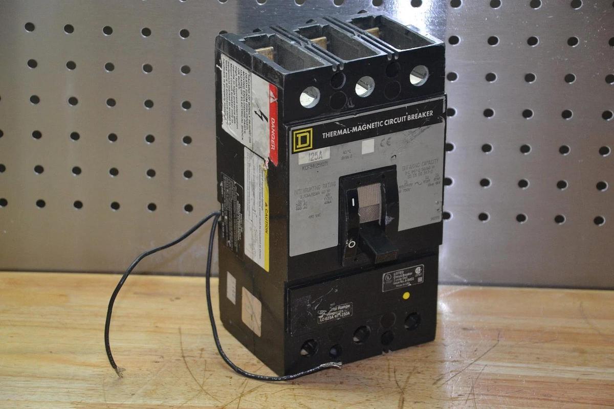 Used SQUARE D Breaker KCF341251021 125a 125Amp 125 amp