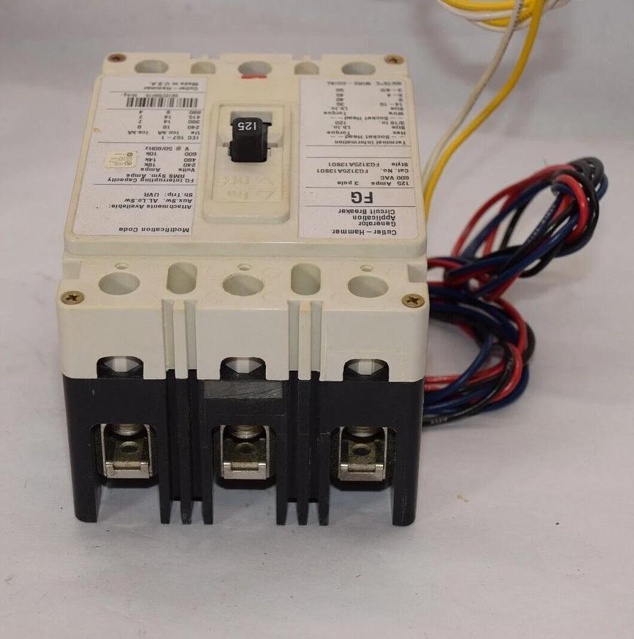 Cutler Hammer FG Generator Application Breaker FG3125A13S01 125A 600V 3p NEW