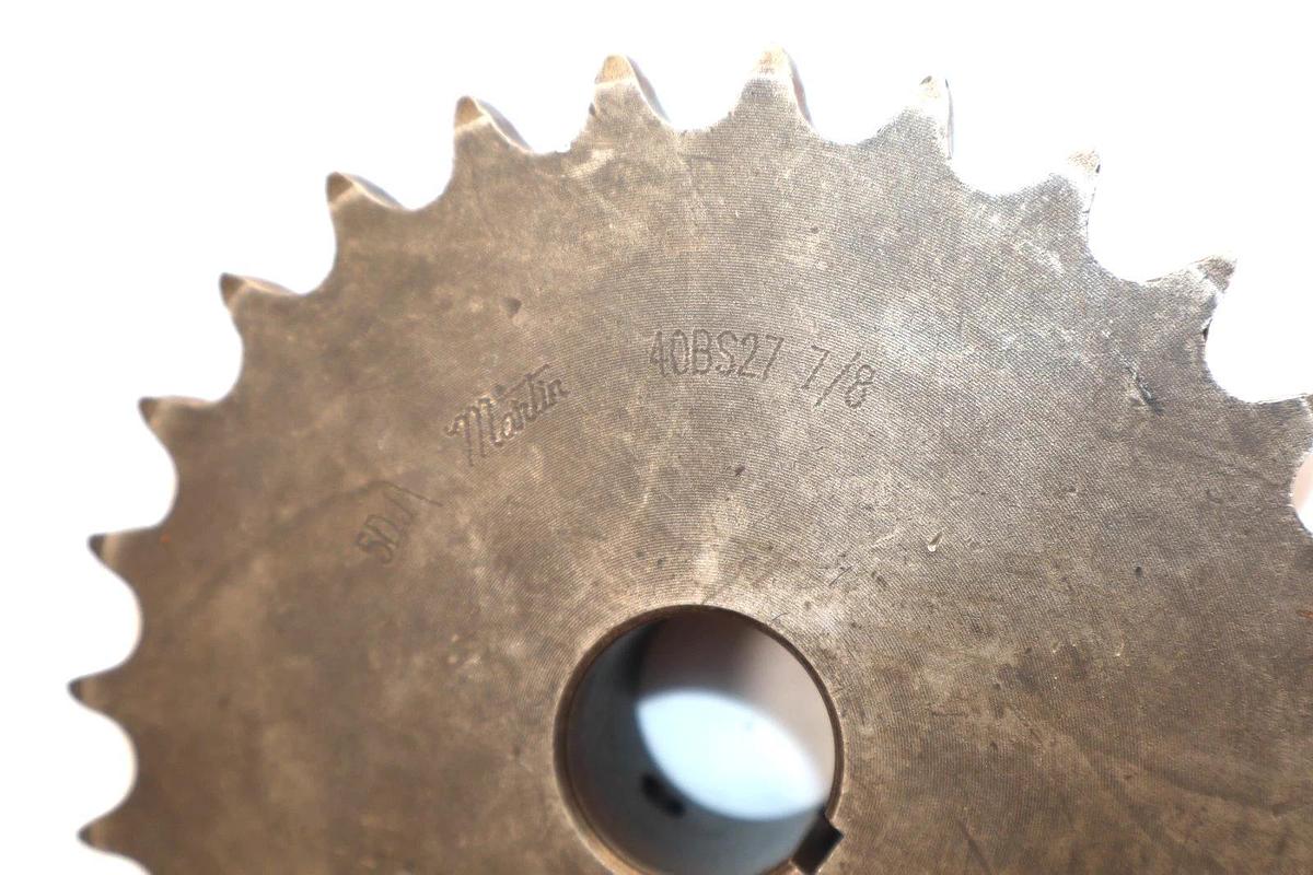 Martin Sprocket 40BS27 7/8" 7/8" Bore 27 Teeth Roller Chain Sprocket (New)