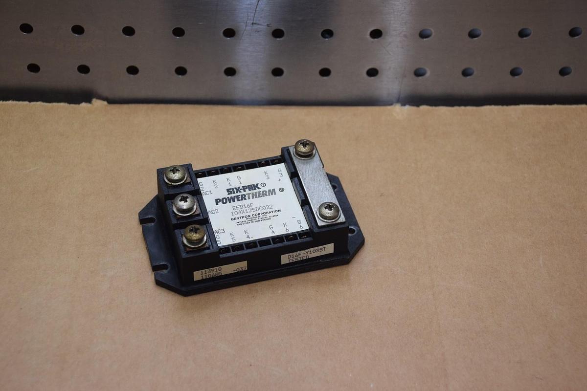 Used GENTRON CORPORATION EFD16F 104X125DC022 SIX-PAK POWER THERM BLOCK