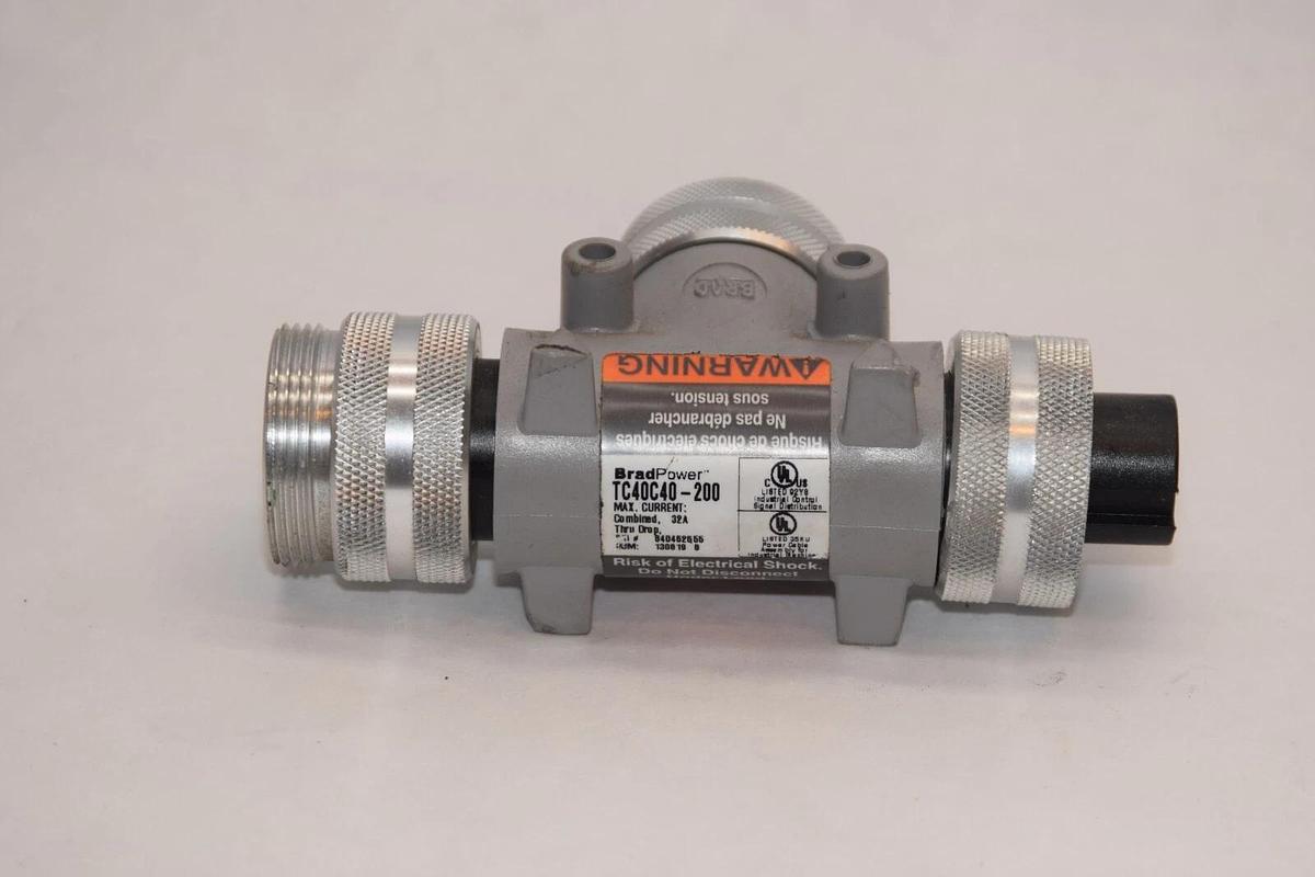 Used BRAD POWER TC40C40-200 32A Quick Connect Tee Assembly