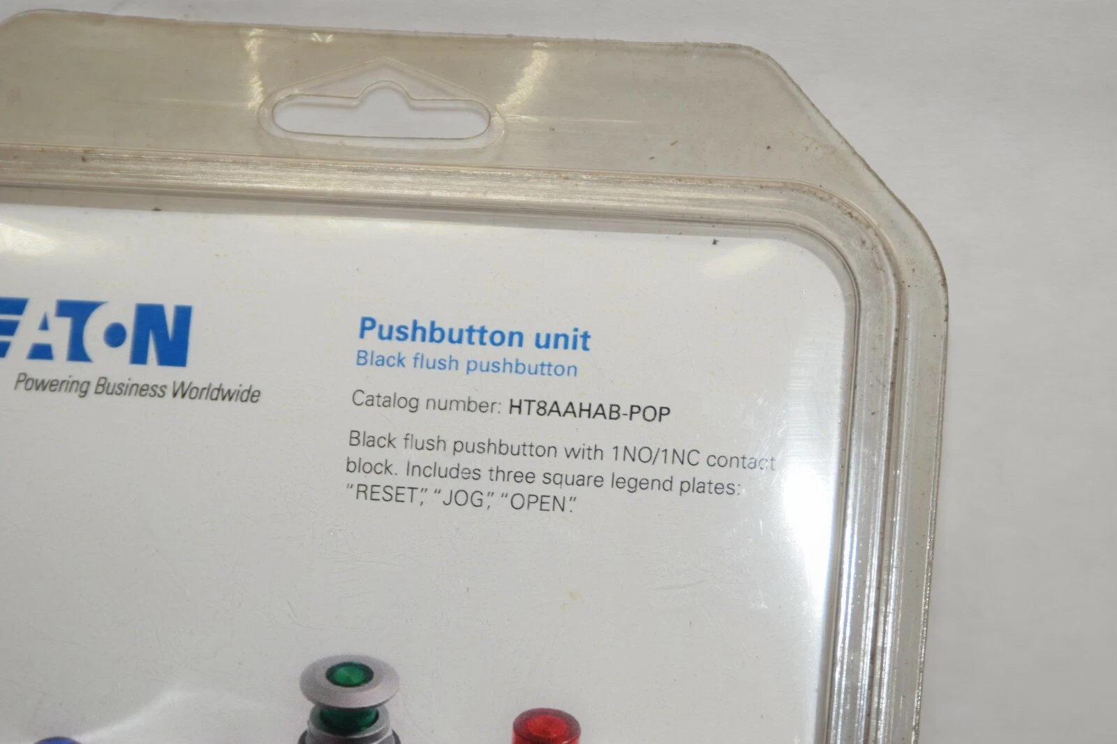 (NEW) EATON CULTER HAMMER HT8AAHAB-POP HT8AAHAB-P0P Flush Black Pushbutton Unit