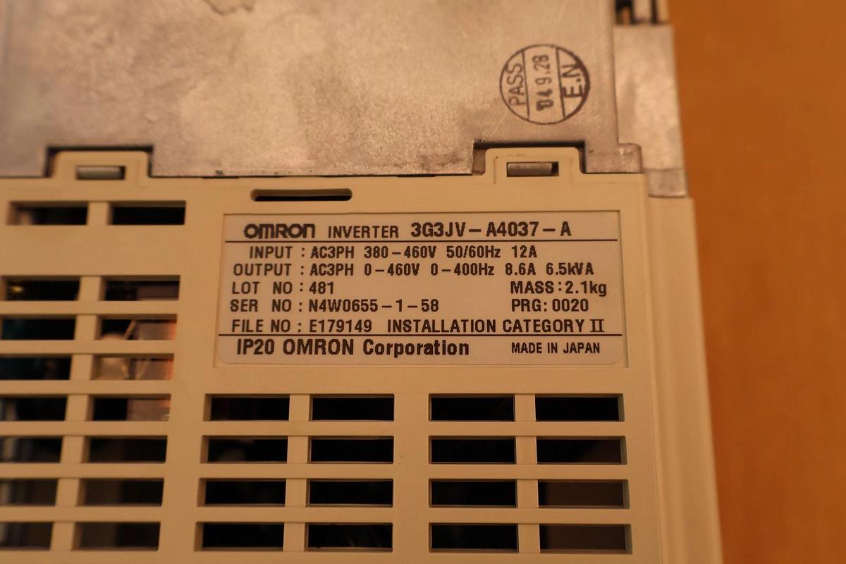 OMRON SYSDRIVE 3G3JV Inverter 3G3JV-A4037-A 3G3JVA4037A 6.5kva 3ph 460v (NEW)