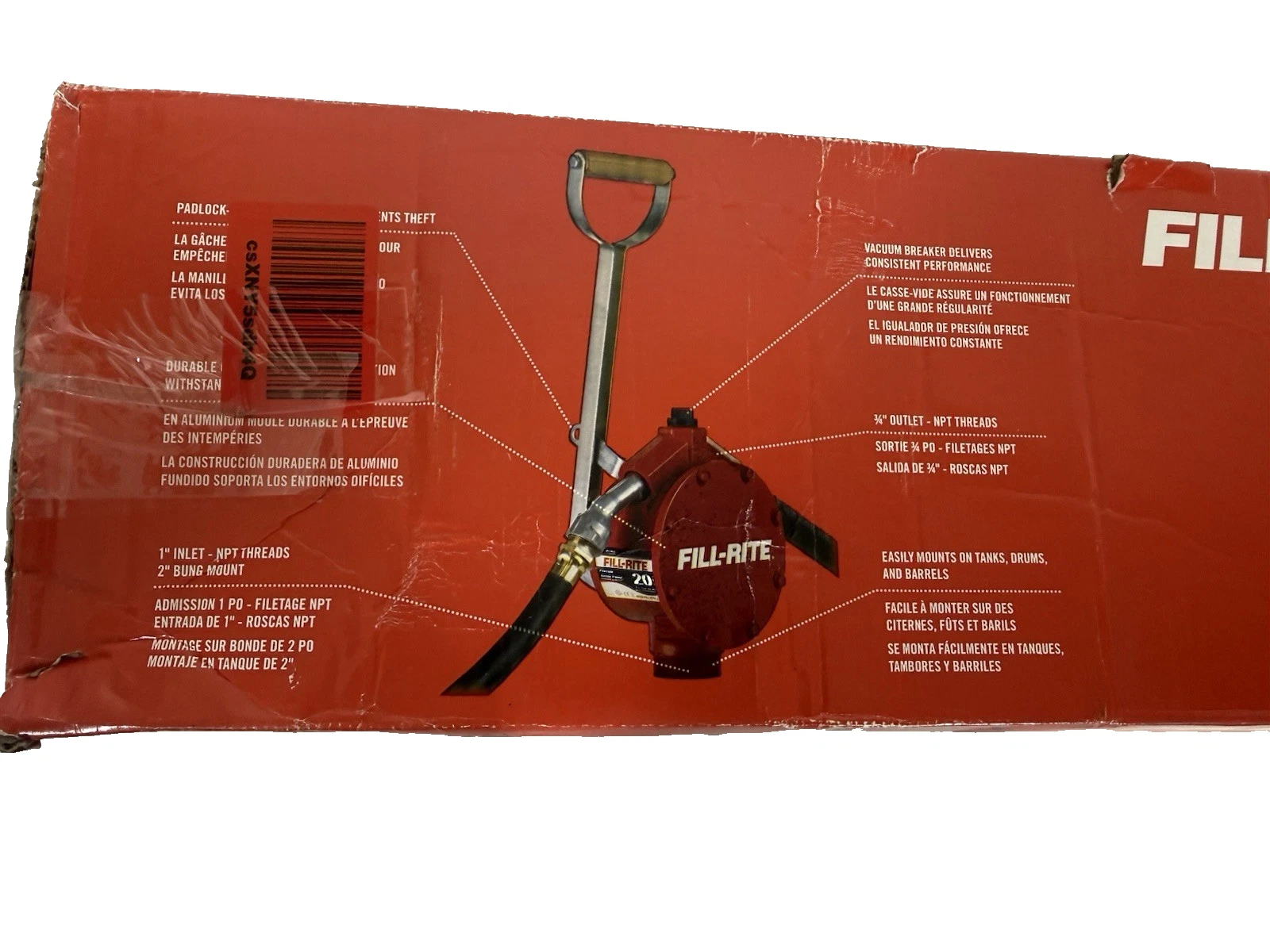 Fill-Rite FillRite 5200 Series Piston Hand Pump Hose & Nozzle FR152 20Gal (NEW)