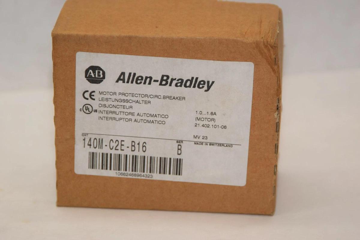 (NEW) ALLEN BRADLEY 140-C2E-B16 1.0-1.6A Ser B Motor Protector Circuit Breaker