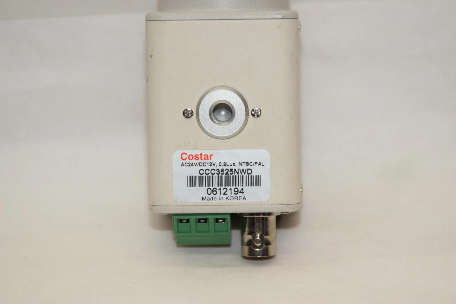Used COSTAR CCC3525NWD 24Vac 12Vdc 0.2Lux Security Camera