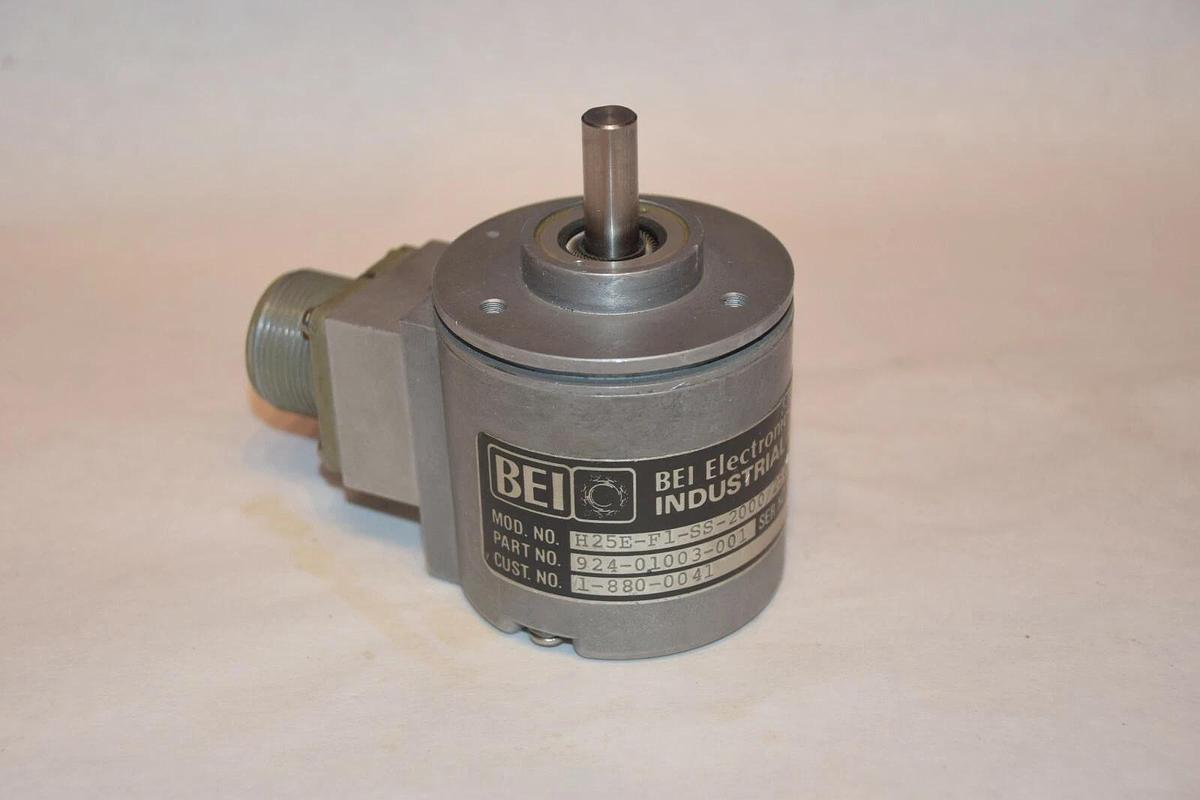Used BEI ELECTRONICS H25E-F1-SS-2000/2540-ABC-8830-SM18-S INDUSTRIAL ENCODER