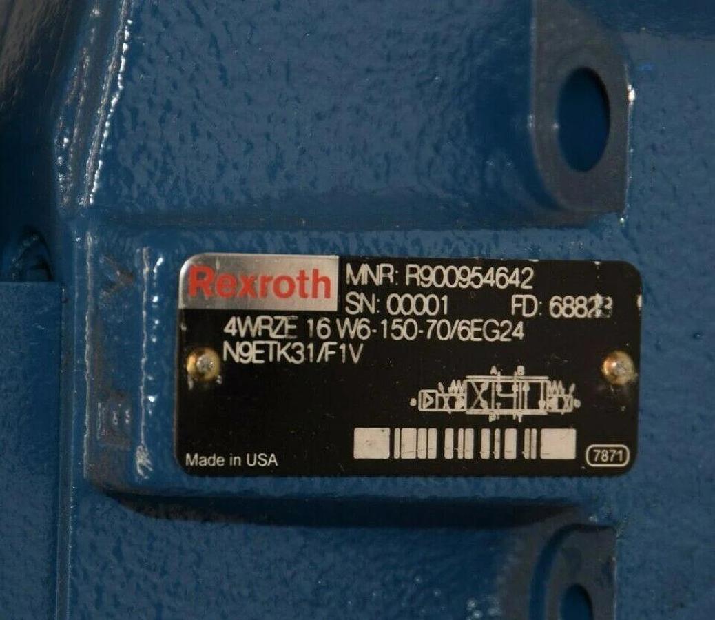 Used NEW BOSCH R900954642 REXROTH Directional Valve 4WRZE16W6-150-70/6EG24N9ETK31/F1V