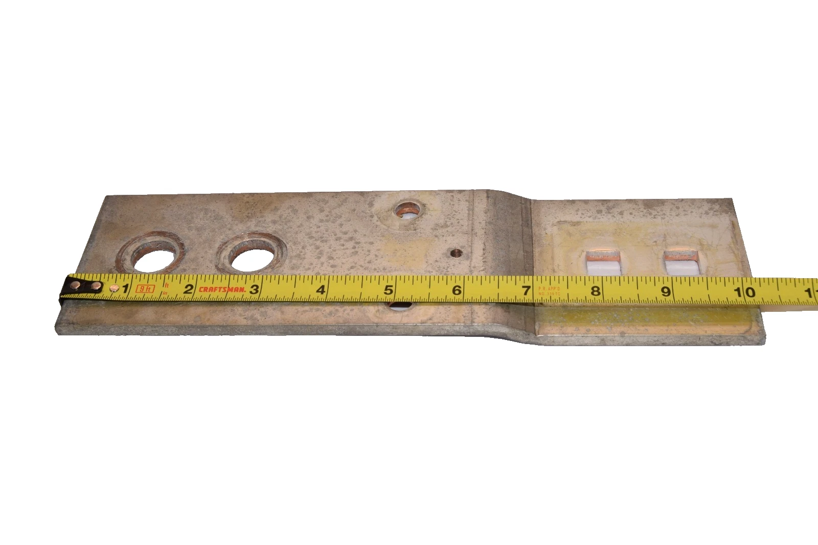 Used Buss Bar 10-1/4" x 2-7/8" x 1/4" Copper