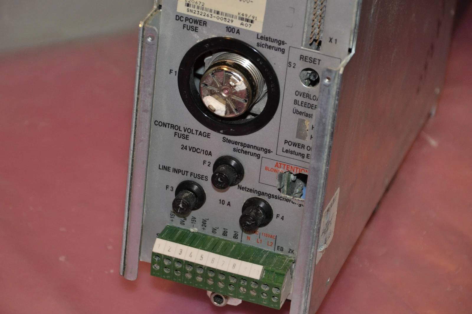 Used INDRAMAT AC SERVO POWER SUPPLY KDV 1.3-100-220/300-115 1.3 100 220 300 115