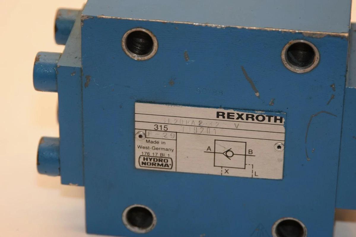 Used Rexroth Hydronorma Valve SL20PA2-32V 315-339201 F-29