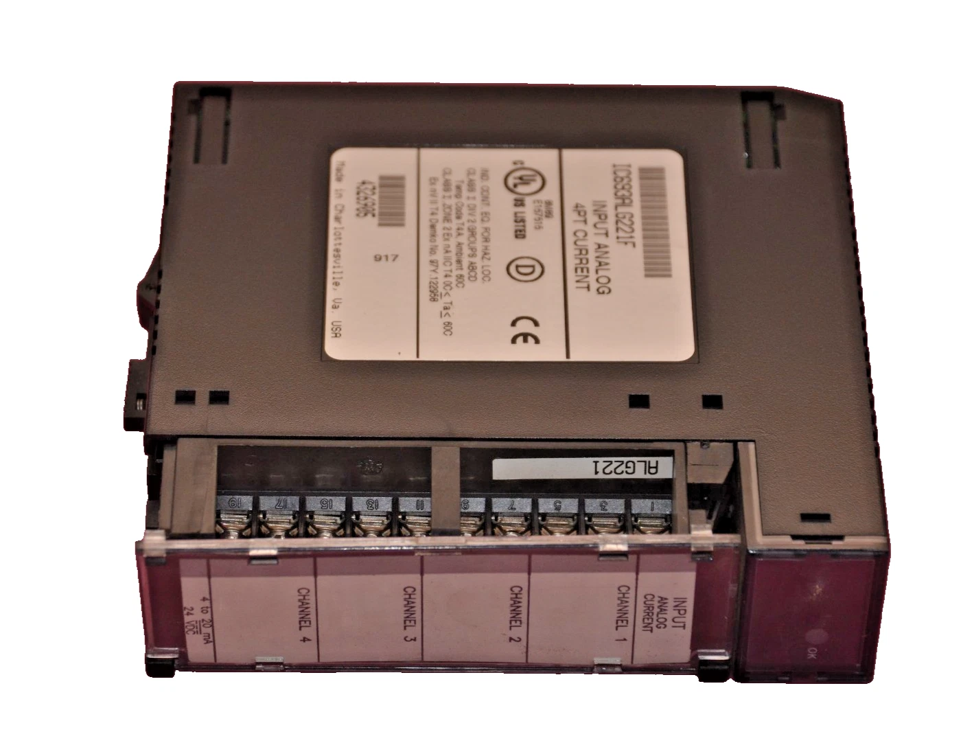 Used GENERAL ELECTRIC GE INPUT ANALOG MODULE IC693ALG221F 4PT CURRENT