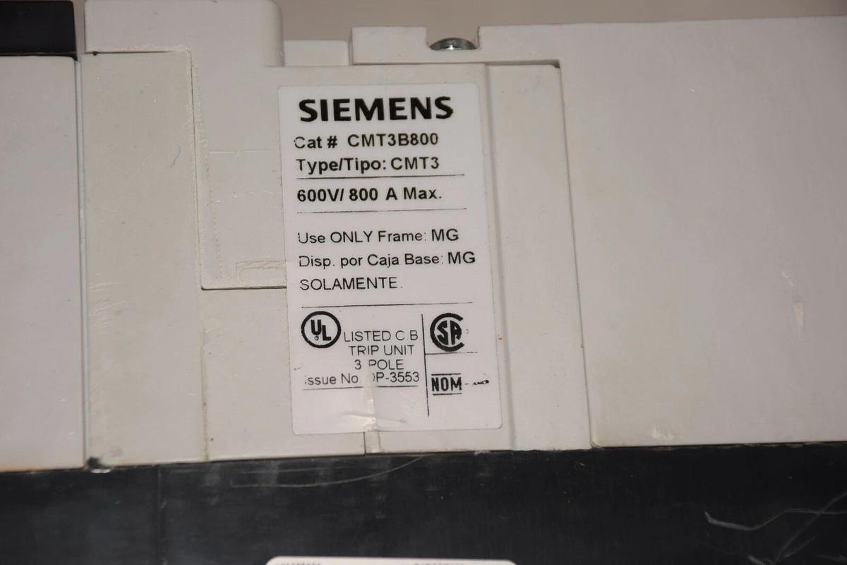 Siemens NMG VL Breaker NMG3B800L 800a 800 amp 3p NEW