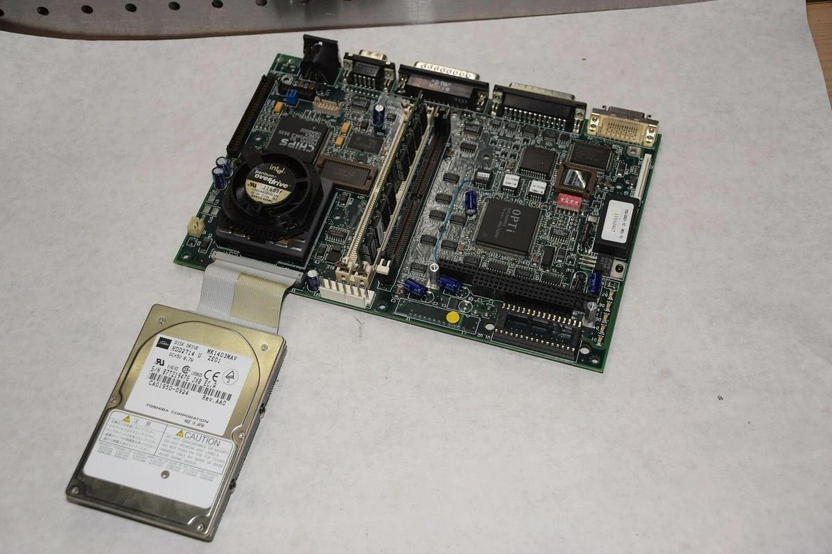 Used Nematron Mother Board 1F0-0001-10 1S0-0001-1C from 5840 ICC525-74210300 hdd2714