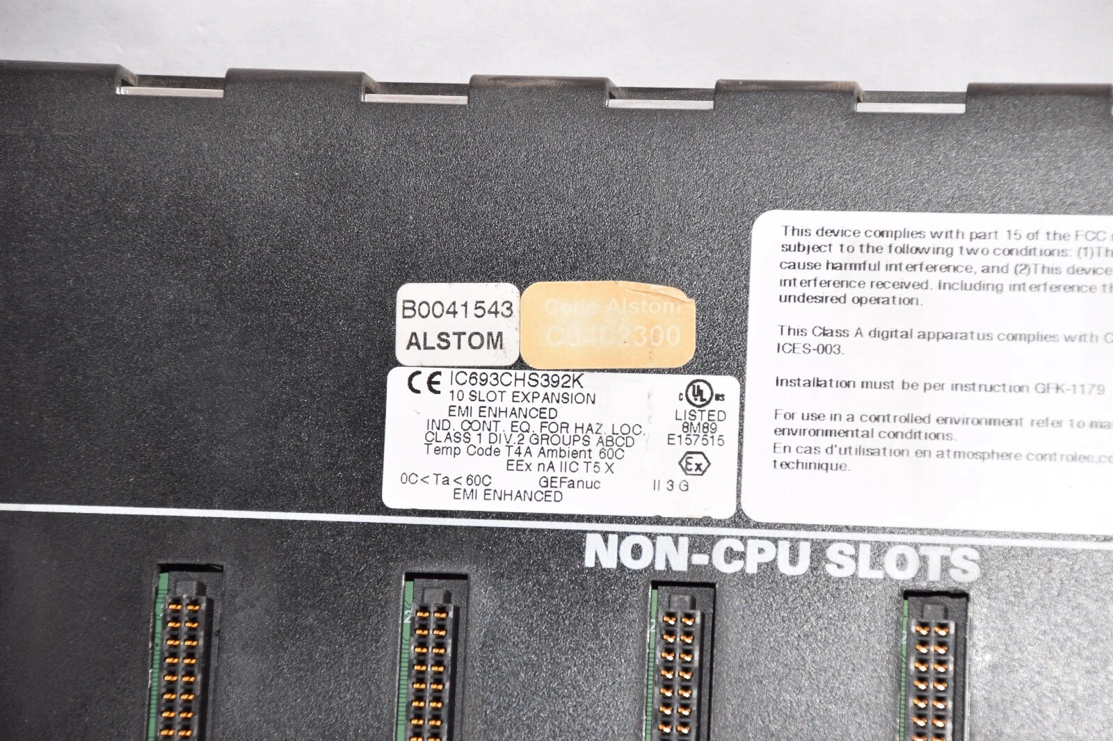 Used (Lot of 2) GE FANUC / ALSTOM IC693CHS392K 10-Slot Expansion Rack