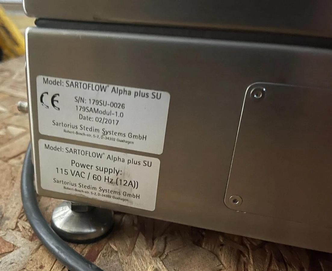 Used Sartorius Stedim Biotech SARTOFLOW Alpha Plus SU Filtration System 115v