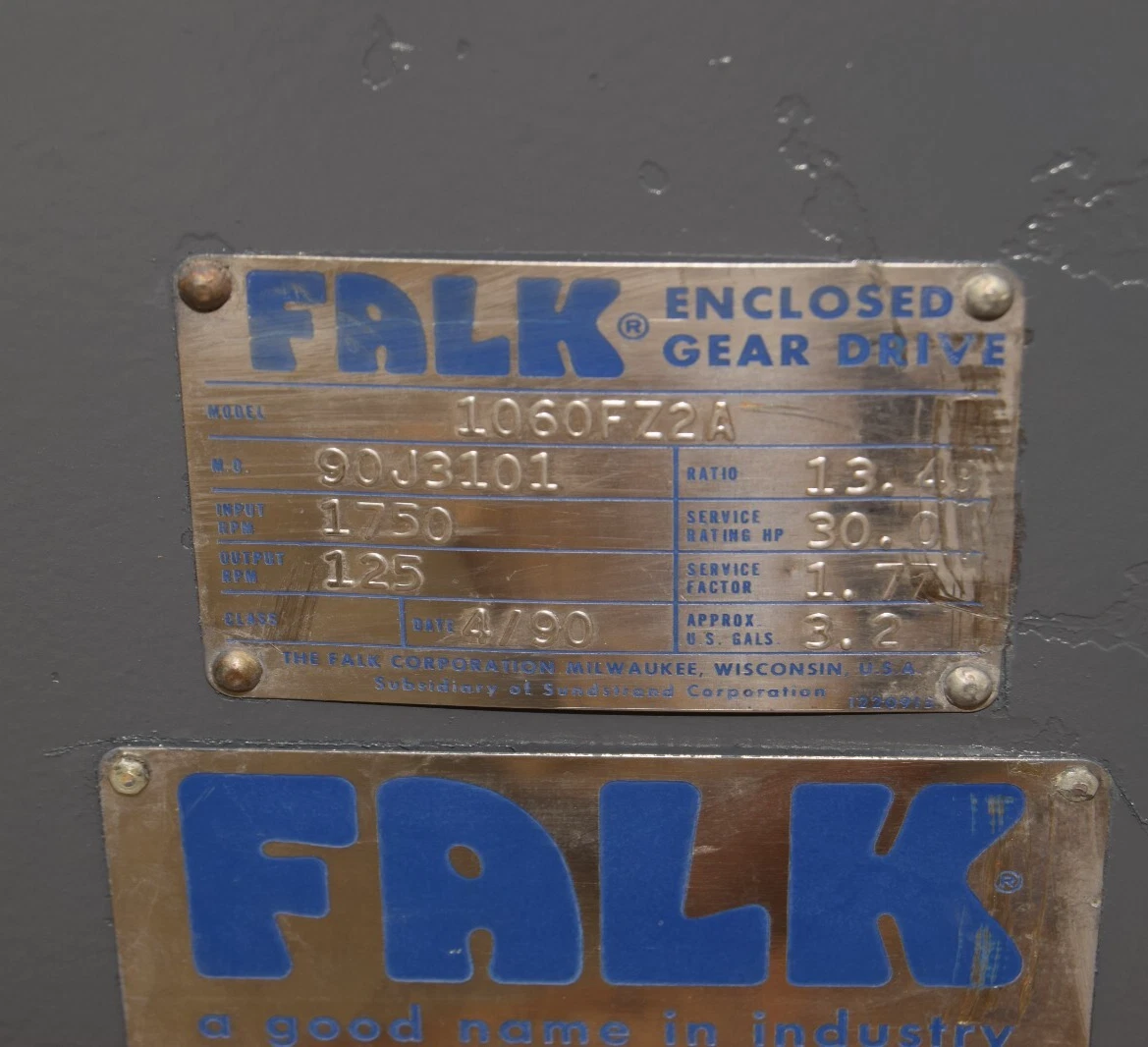 Refurbished FALK Enclosed Gear Drive Gearbox Reducer 1060FZ2A 90J3101 13.49 SF 1.77 30hp
