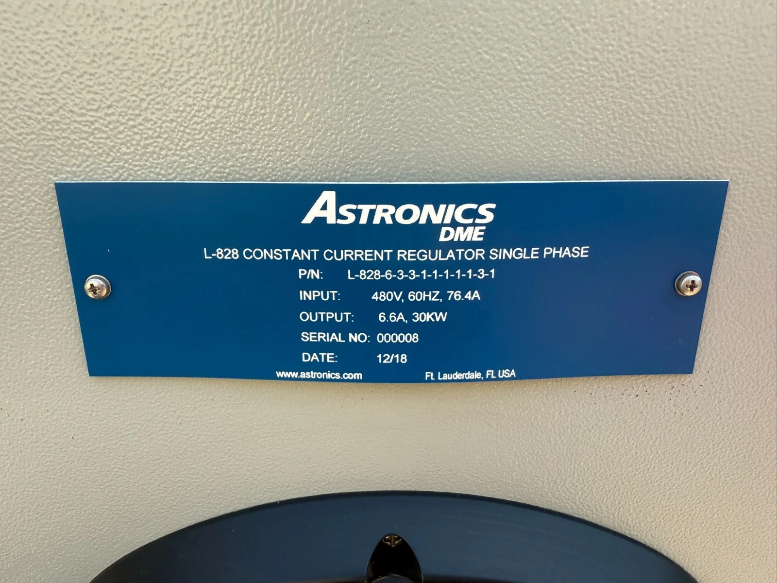 Astronics DME L-828 Constant Current Regulator 1 Phase L-828-6-3-3-1-1-1-1-1-3-1
