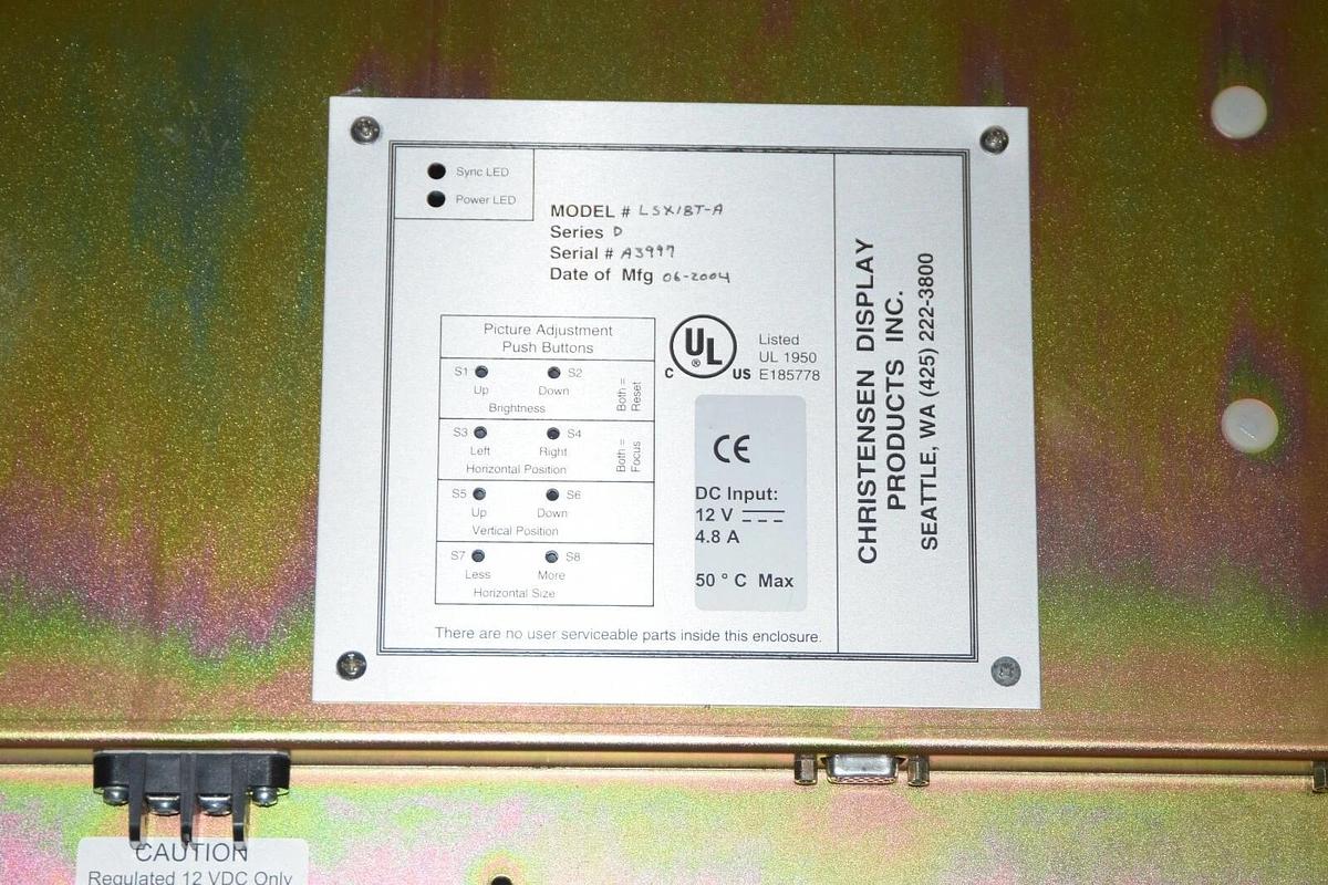 (New) Christensen Touchscreen Display 18” Industrial Operator Interface LSX18T-A