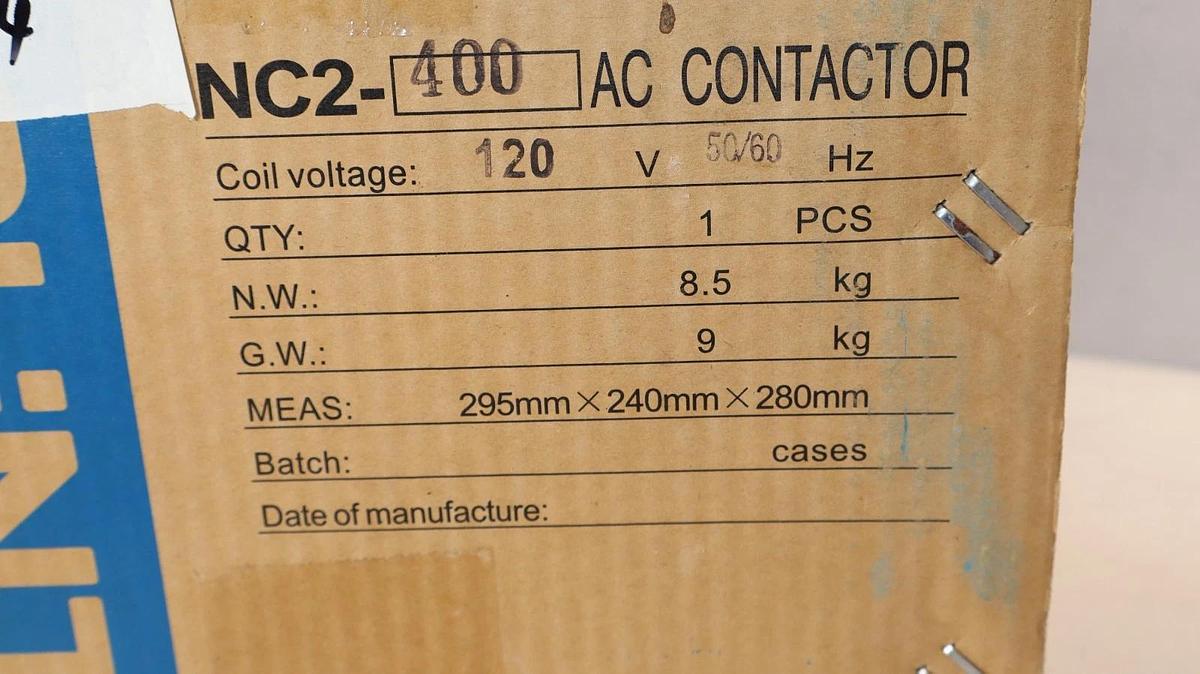 (NEW) CHINT NC2-400 NC2400 NC2.400 120V 50/60Hz AC Contactor