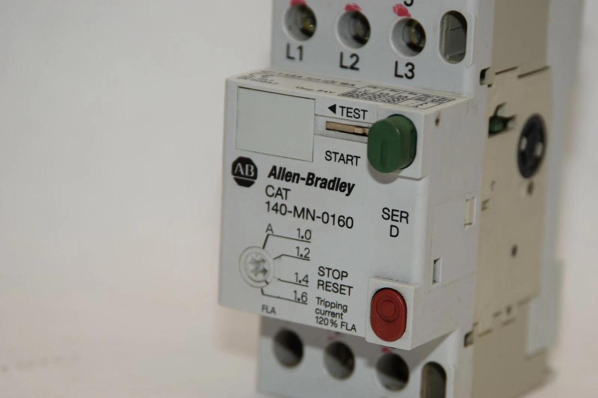 Used ALLEN BRADLEY 140-MN-0160 Series D 1.0-1.6A Manual Motor Starter
