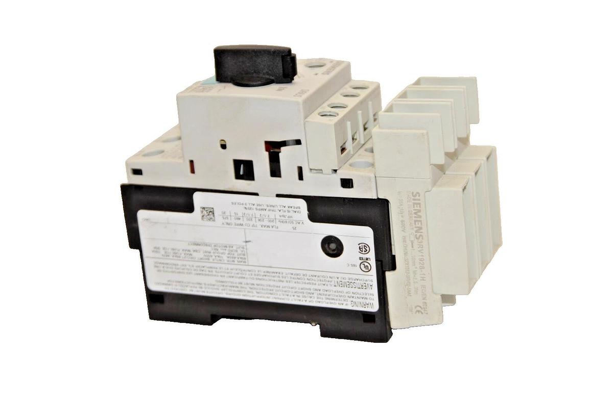 Used SIEMENS 3RV1021-4DA10 3RV10214DA10 20-25A Manual Motor Starter w/ 3RV1928-1H