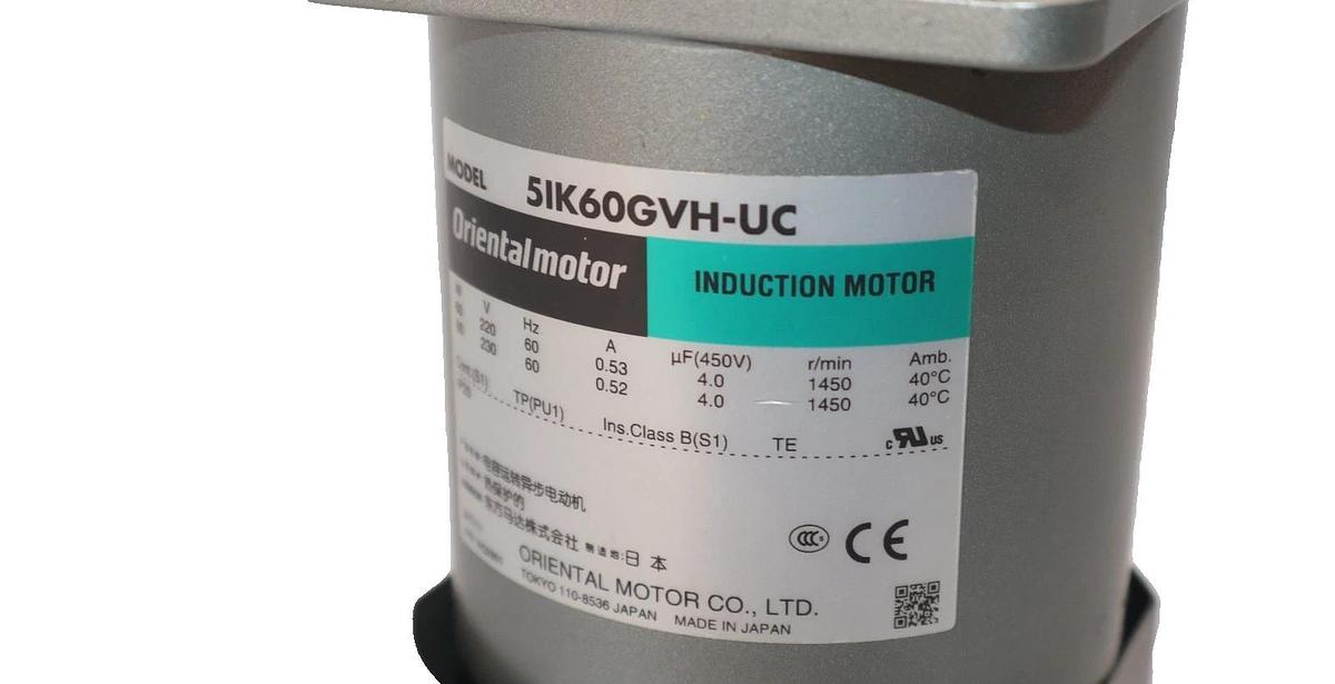 Used Oriental Motor 5IK60GVH-UC , 5IK60GVHUC Induction Motor