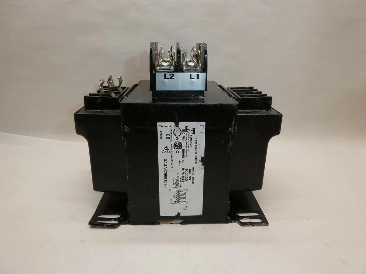 Used HAMMOND 3AUA478001B96 160605 500Va 50/60Hz 1ph Transformer
