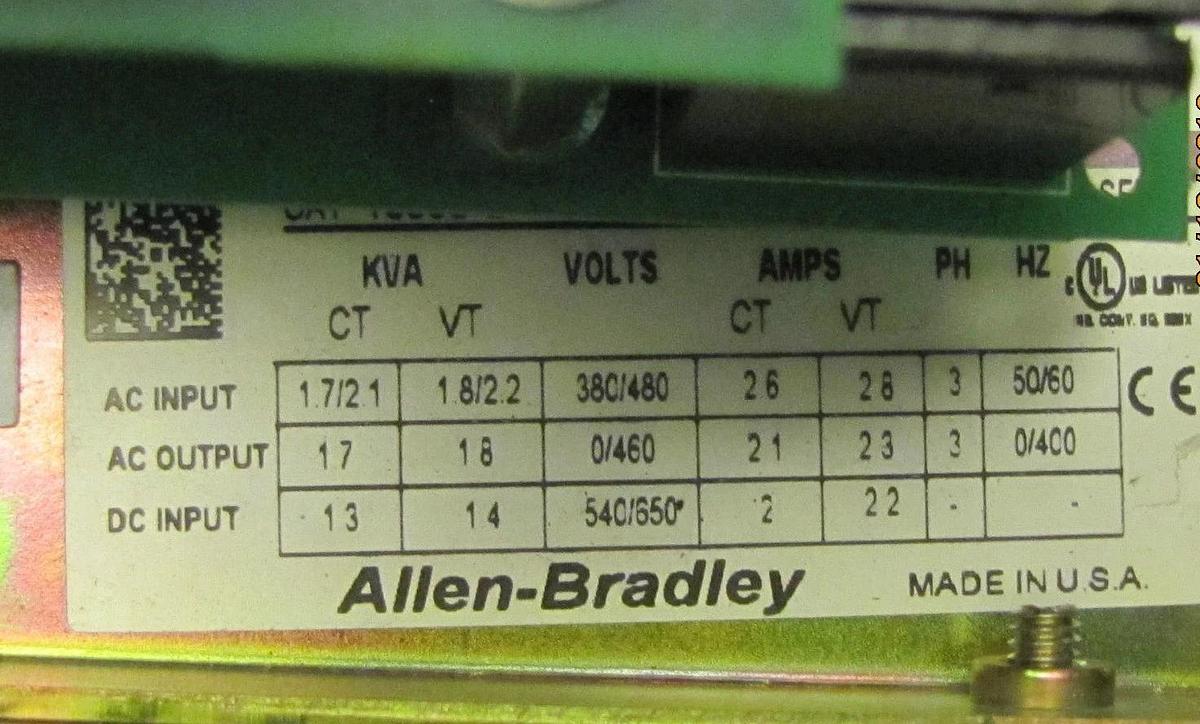 Used Allen Bradley AC Drive 1336S-BRF10-AA-EN5-HAP-L5 SER.E 1336SBRF0AAEN5HAPL5