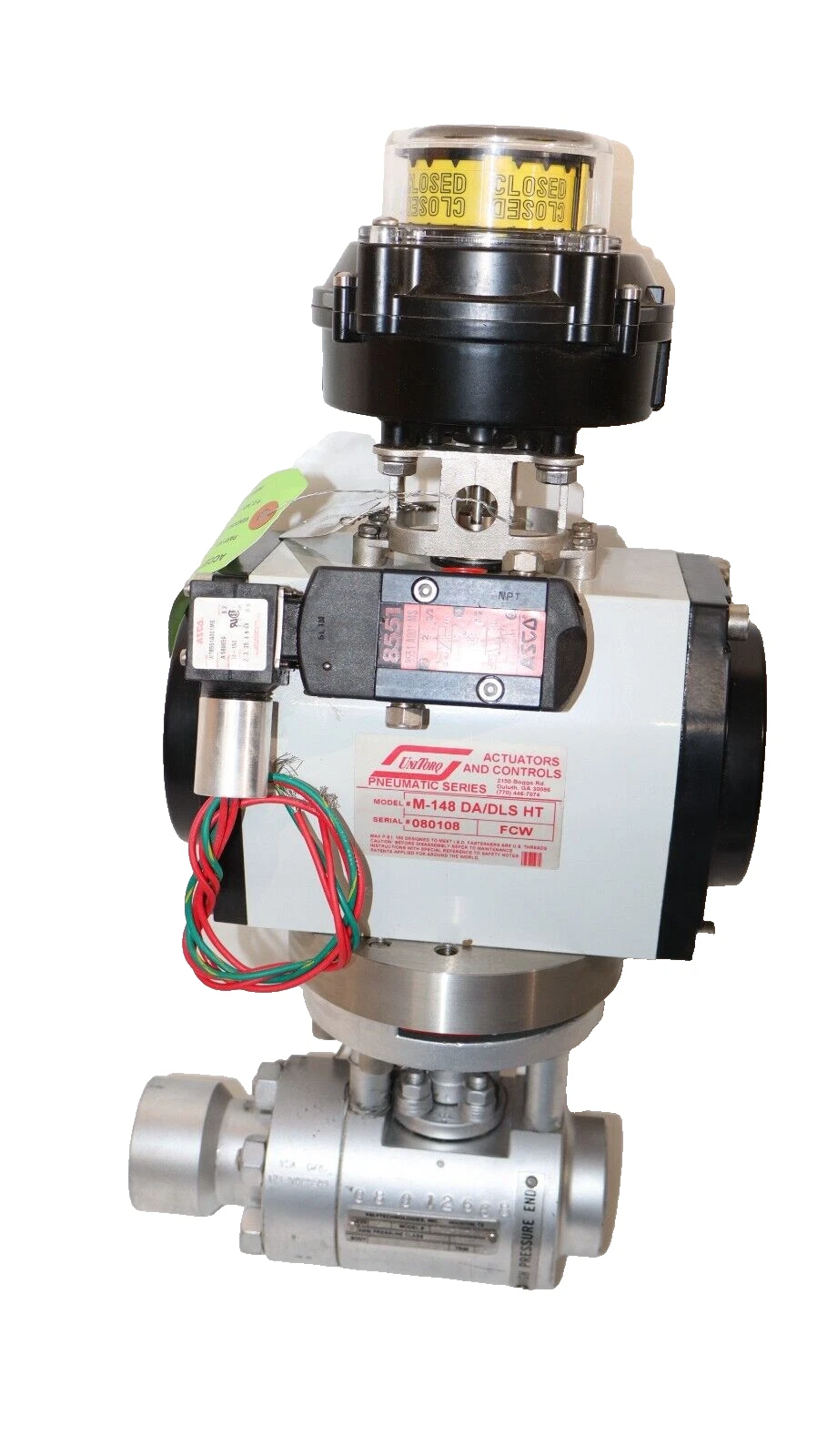 (NEW) UNITORQ M-148 DA/DLS HT Actuator W/Valve B8L1-SW-STD & 8551 A001 MS size 1