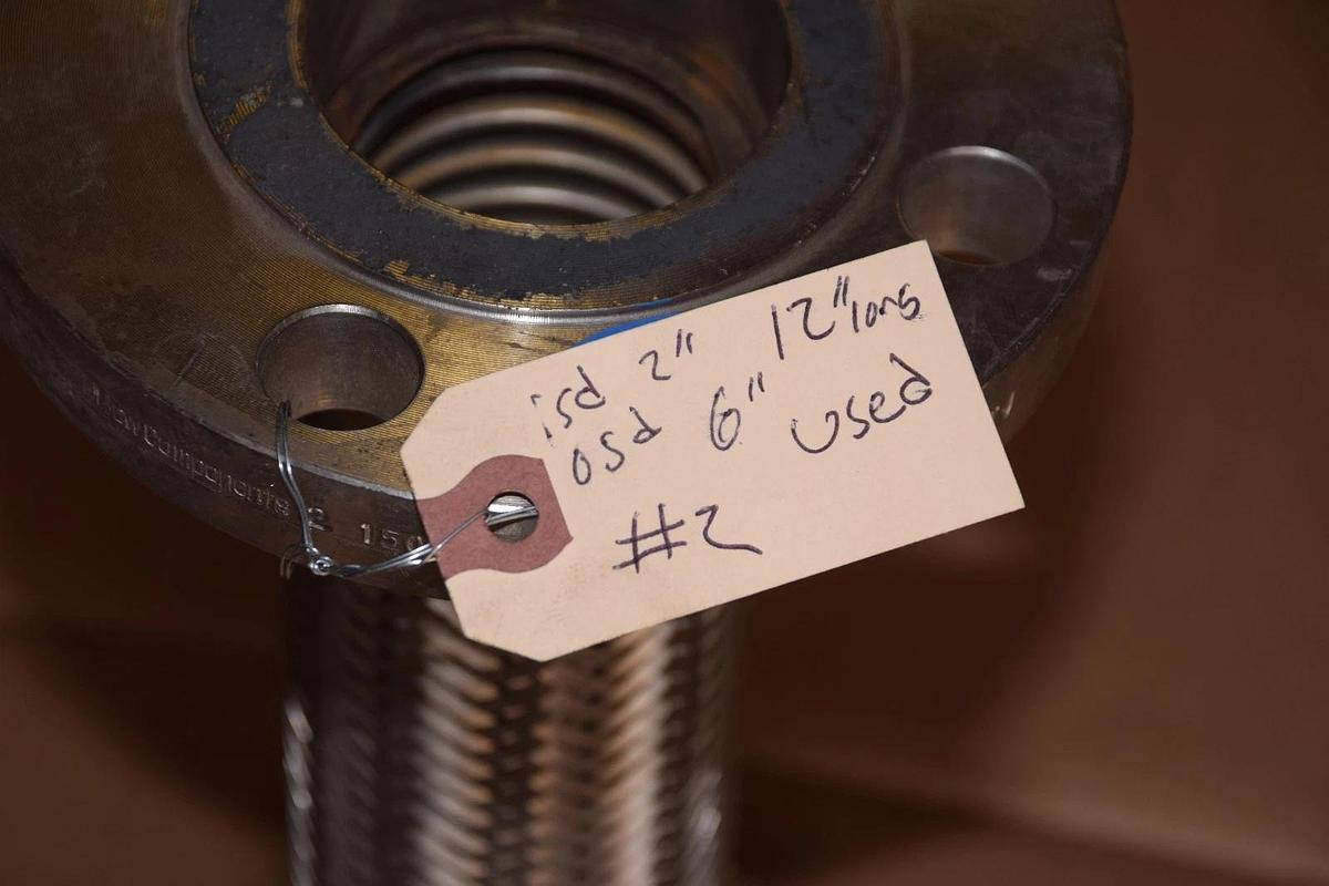 Used Flow components 12" Long  2" ID Stainless Steel Flexible Coupling 316 316L A182