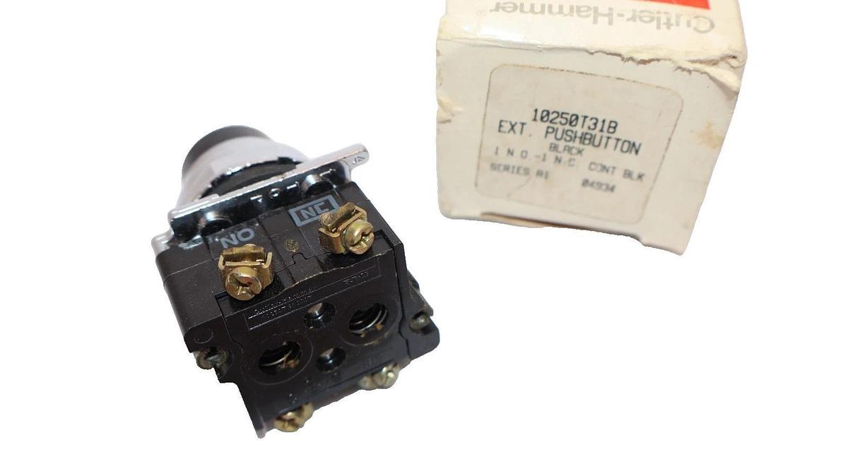 Cutler Hammer 10250T31B Series A1 Extended Push Button , Black (New)