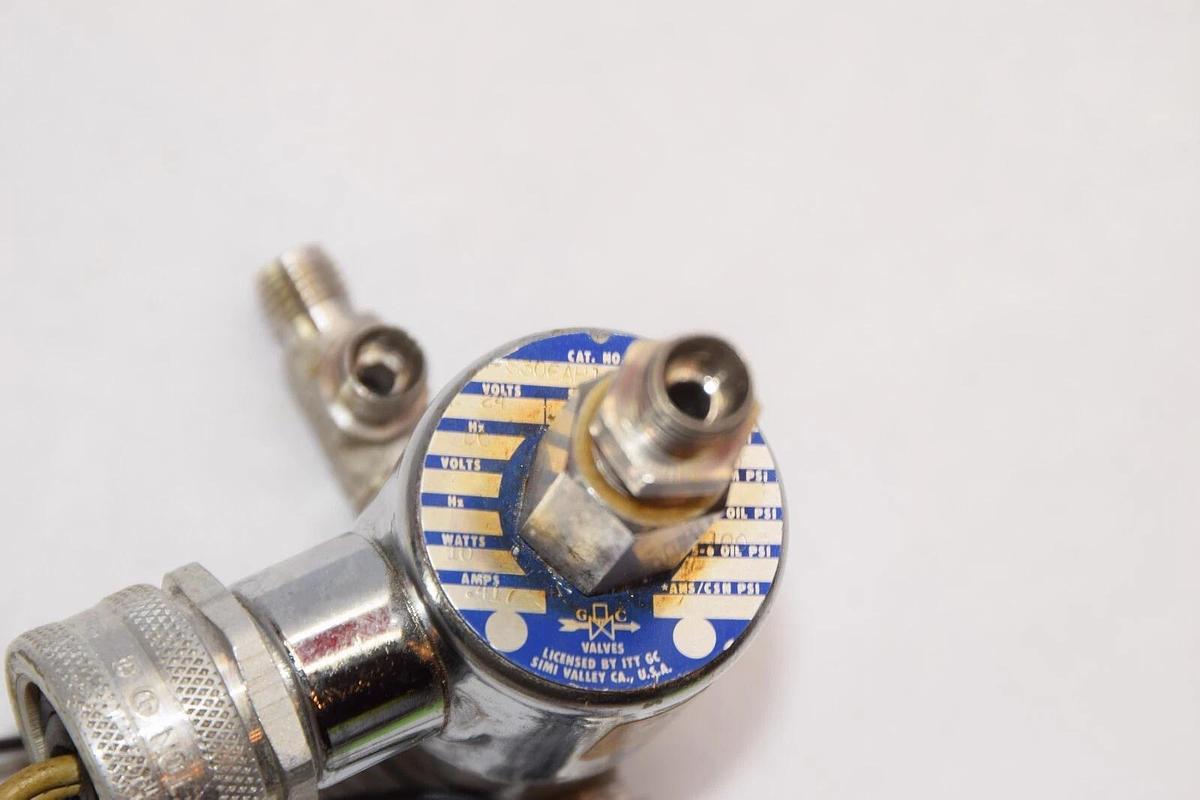 Used GC VALVES S306AH16V3BC5S 24V 100psi Solenoid Valve