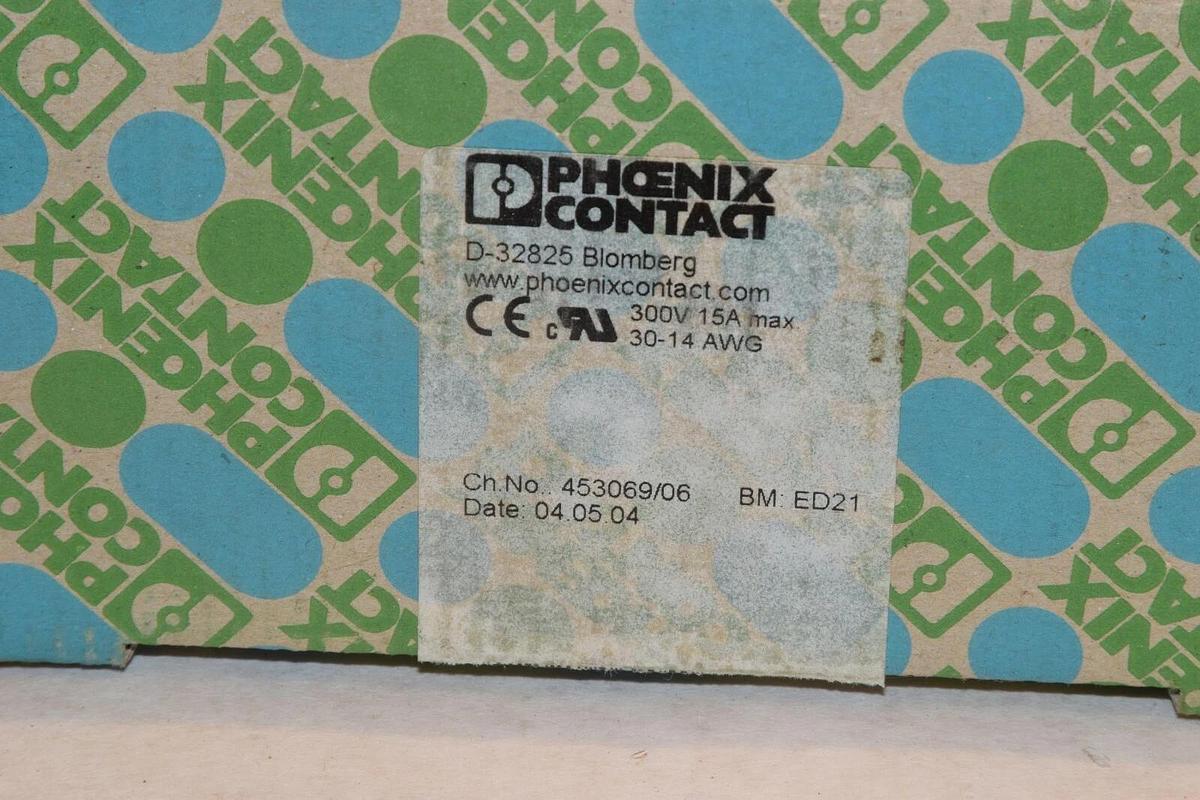 (BOX 50) PHOENIX CONTACT DOK 1.5 D0K 1.5 D-32825 DOK 1,5 Terminal Block NEW