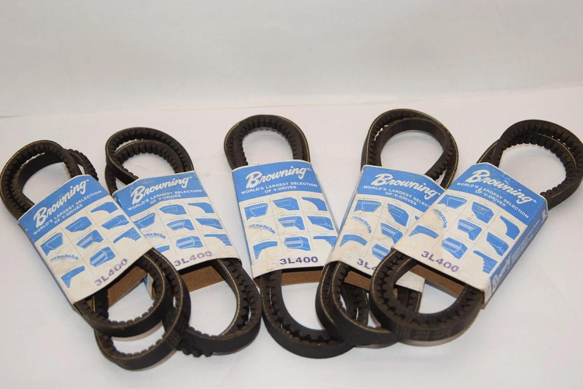 (NEW - Lot of 5) BROWNING 3L400 Cogged V-Belt