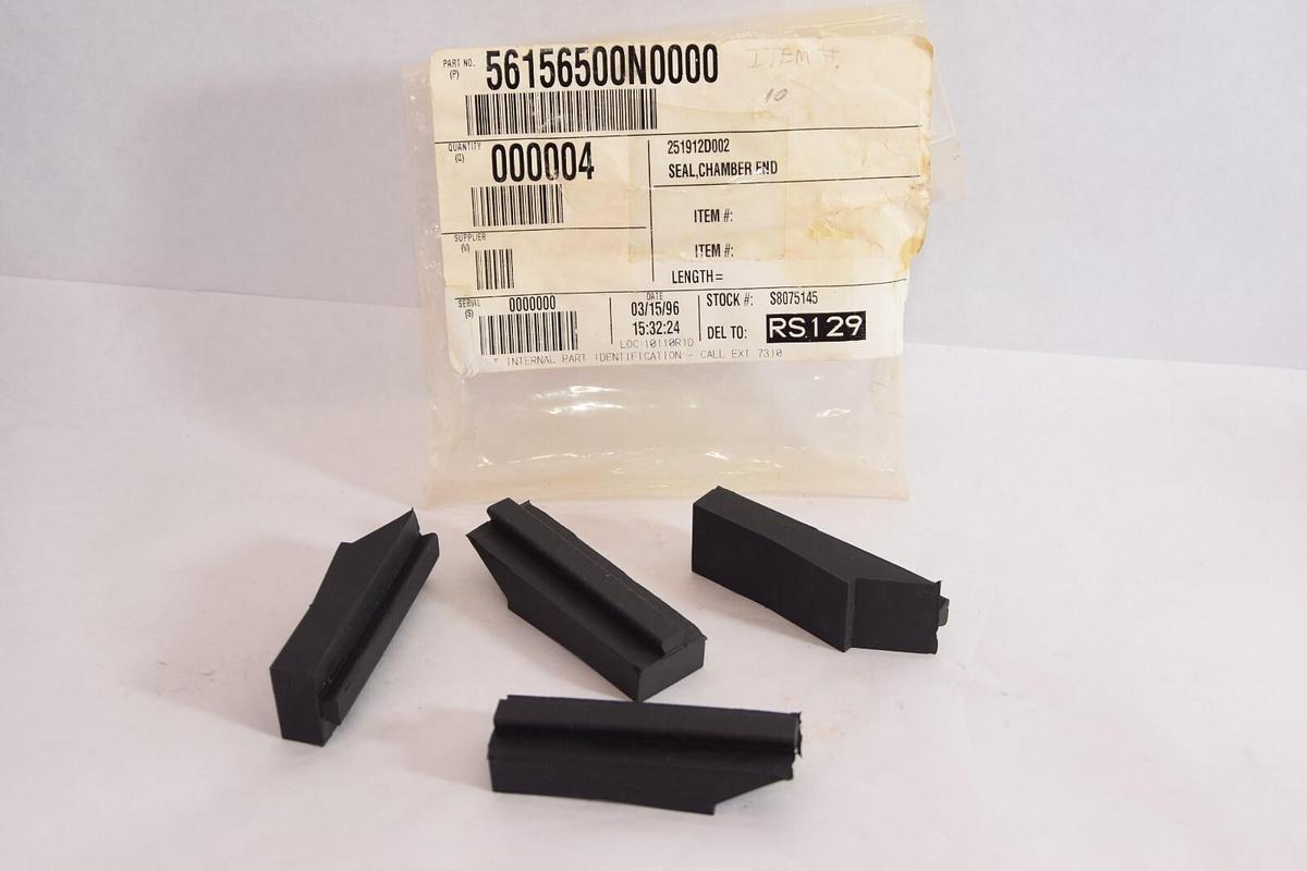 (NEW - 4 Pieces) 56156500N0000 , 251912D002 Rubber Seal Chamber End