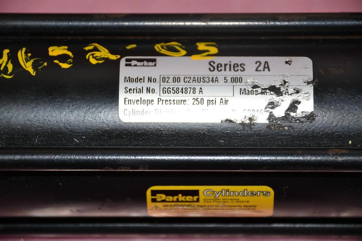 Refurbished PARKER CYLINDER 02.00 C2AUS34A 5.000 02.00C2AUS34A5.000 SER. 2A 250 PSI 250PSI