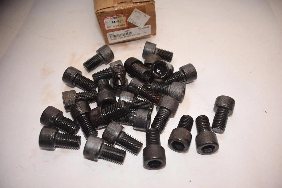 (NEW - Box 25)  3/4"-10x1-1/4" Coarse Alloy Steel Socket Head Cap Screw