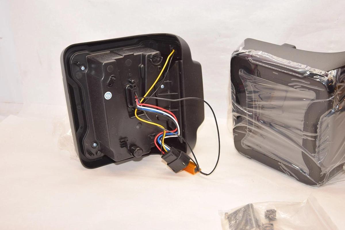 (NEW) FIERYRED Smoked LED Tail Lights For 2018-2021 Jeep Wrangler JL