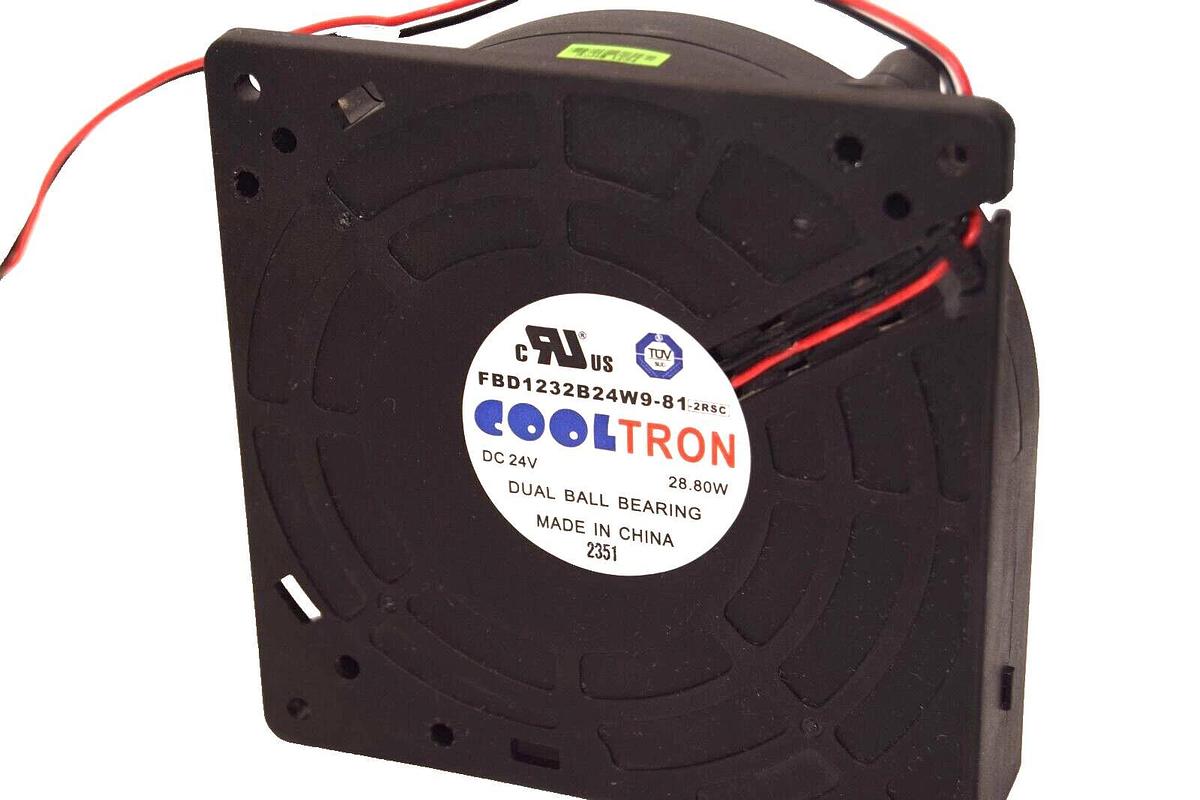 (NEW) COOLTRON FBD1232B24W9-81 , 24V , 28.80W Dual Ball Bearing Cooling Fan