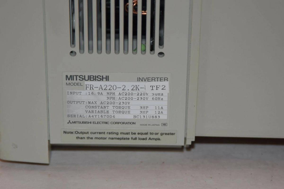 Used MITSUBISHI FR-A220-2.2K-TF2 FRA2202.2KTF2 FERQROL-A200 INVERTER AC VS DRIVE